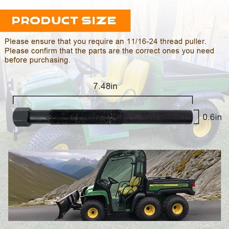 Fuziddn Heavy Duty Primary Clutch Puller (11/16-24 Thread) Replacement for John Deere Gator 4x2 4x4 6x4, Clutch Removal Tool Compatible with JDG11200 & PCP-20 | Durable Steel Construction - Image 3